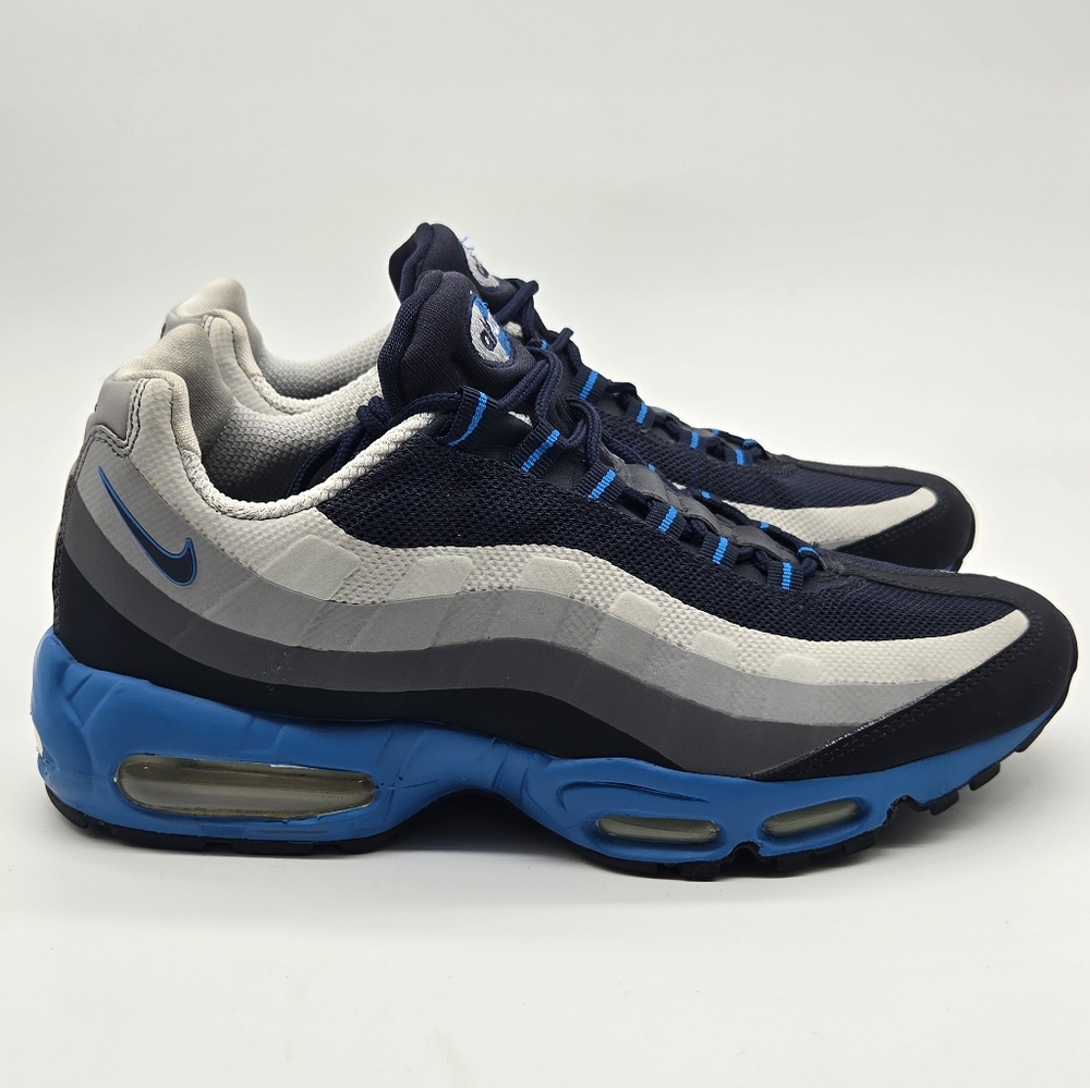 Nike Air Max 95 No Sew Dark Obsidian Blue Grey Rare Mens Size 9.5 616190-004